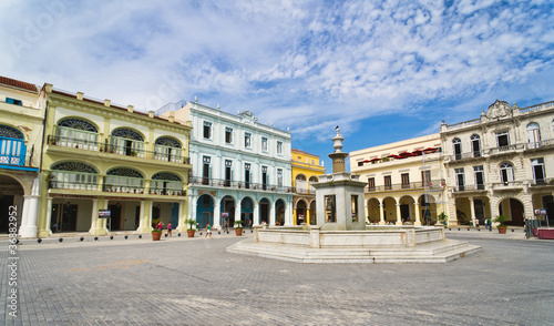 Panorama of Old Havana plaza Vieja, Cuba © Frankix