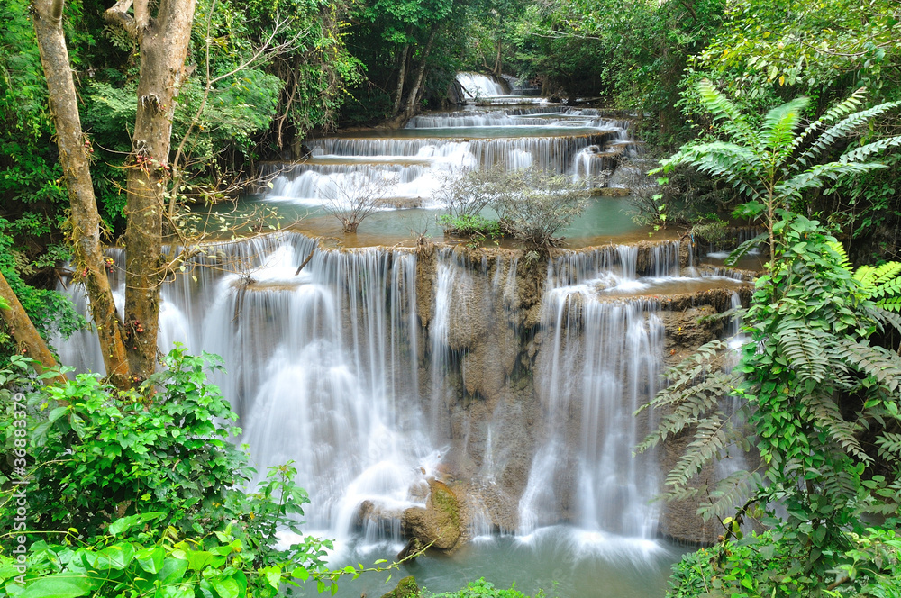 Hui Mea Khamin Waterfall, Kanchanabury, Thailand Hui Mea Khamin Waterfall, Kanchanabury, Thailand
