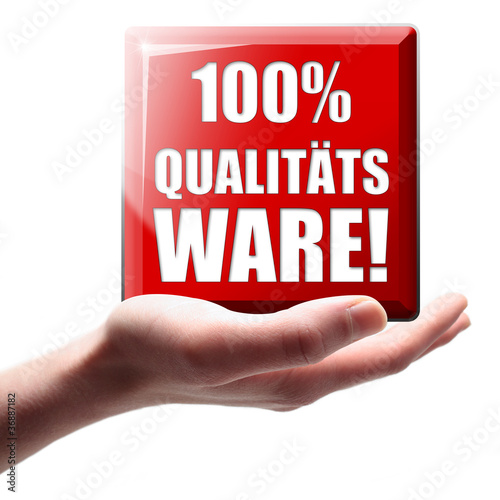 100% Qualitätsware! Button, Icon
