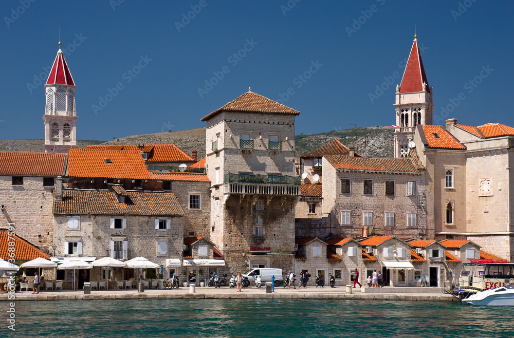 Obraz premium Trogir old city view from quae. Croatia. Resort.