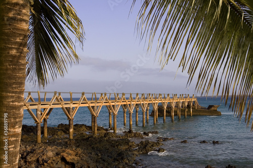 Footbridge over the ocean.