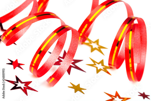 Party decoration on white background