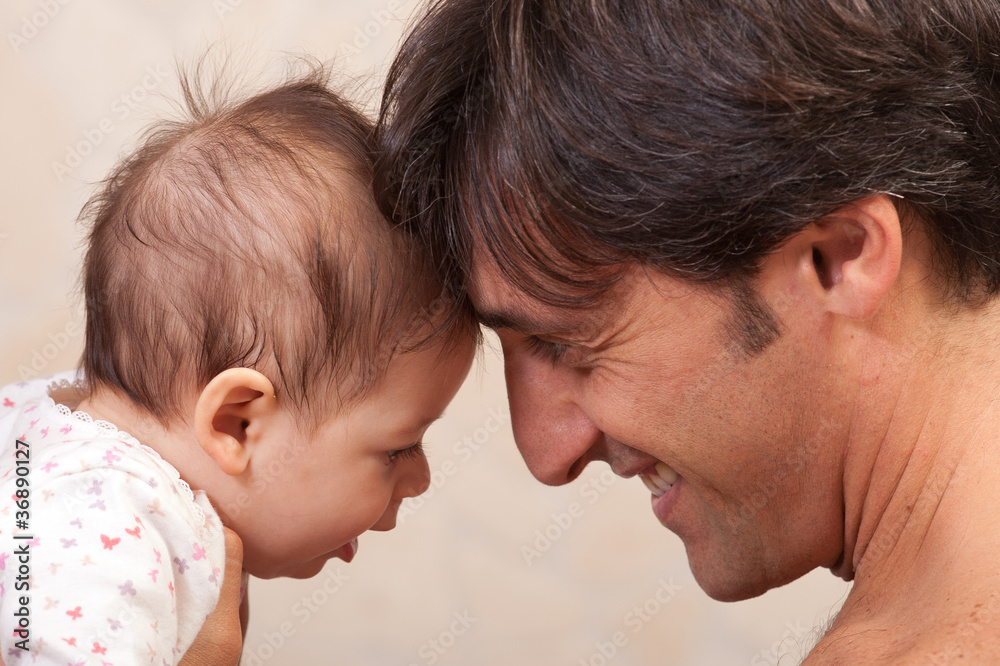 Father and daughter portrait.