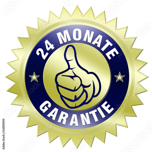 button 24 monate garantie photo