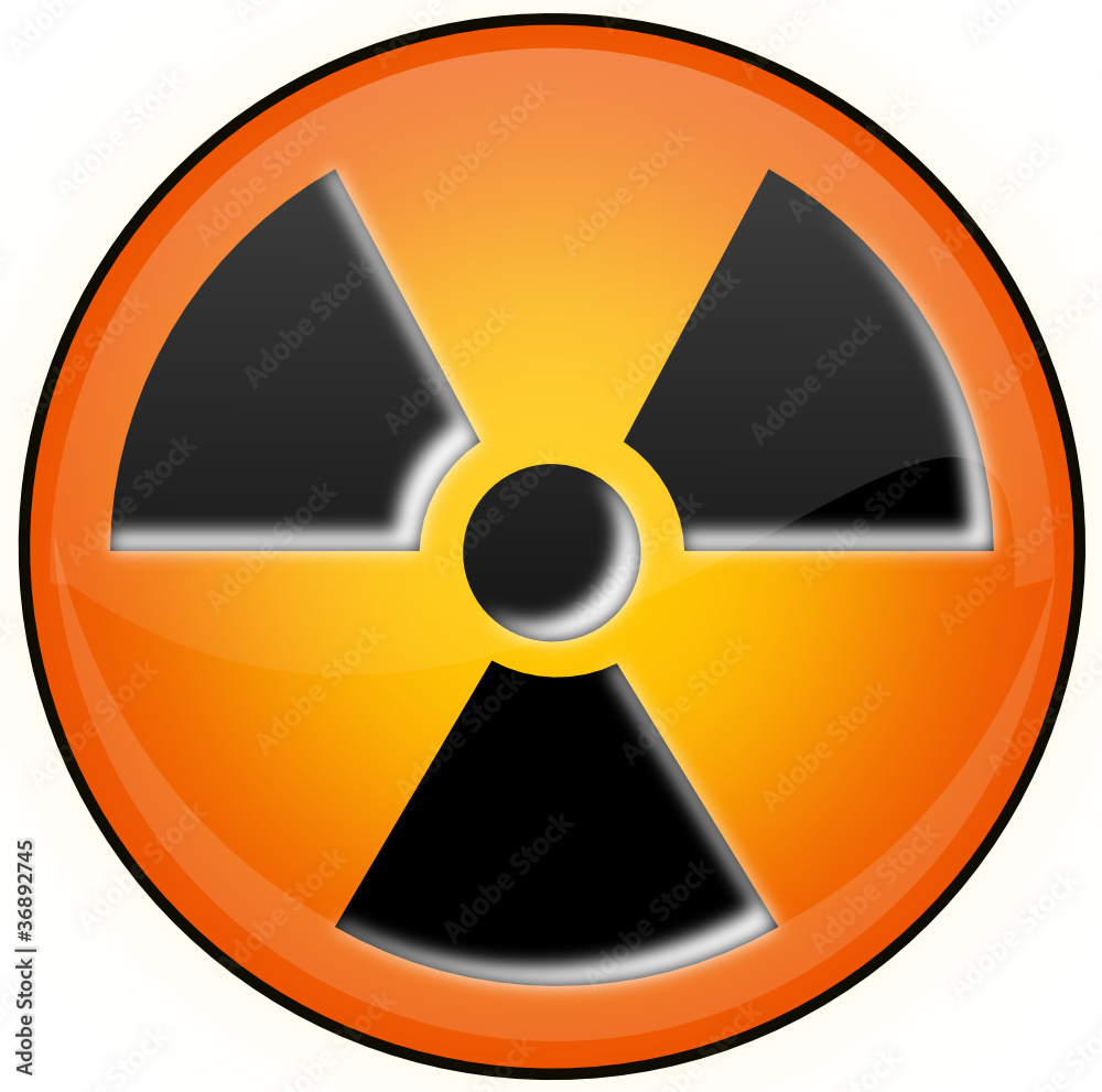 Fototapeta premium Radioactivity button