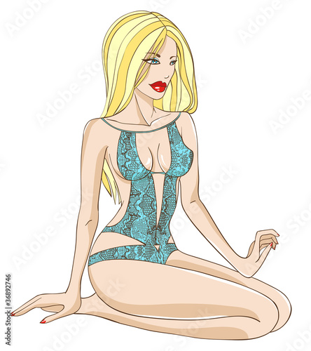 Girl in underwear