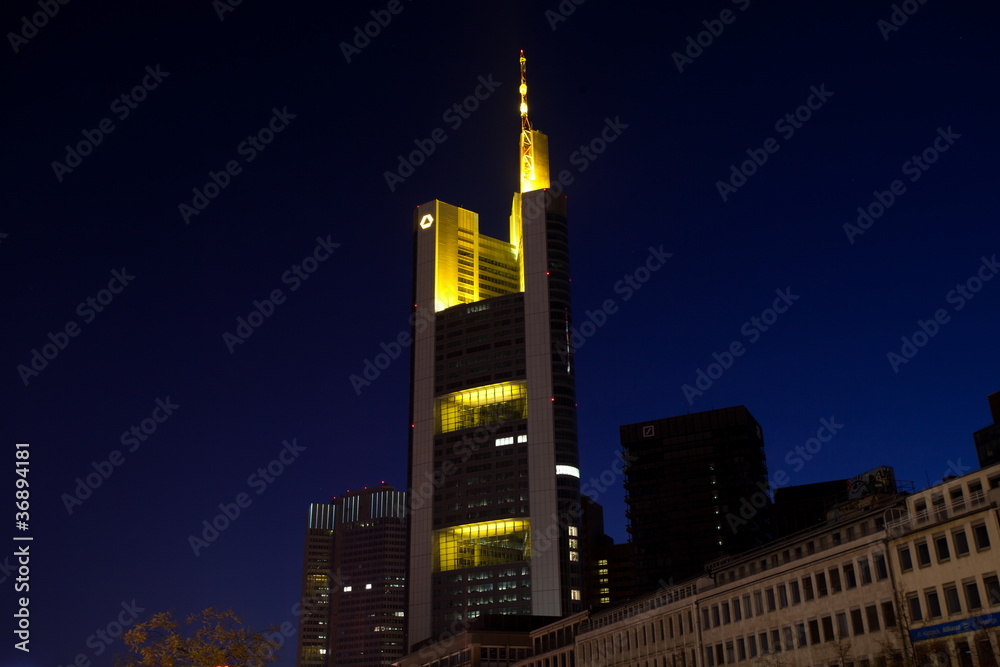 Fototapeta premium Frankfurt Skyline Nacht