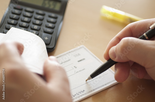 Prepare writing a check