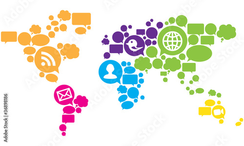 Social Media World Map