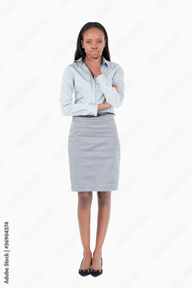 Portrait of a doubtful businesswoman Portrait of a doubtful businesswoman