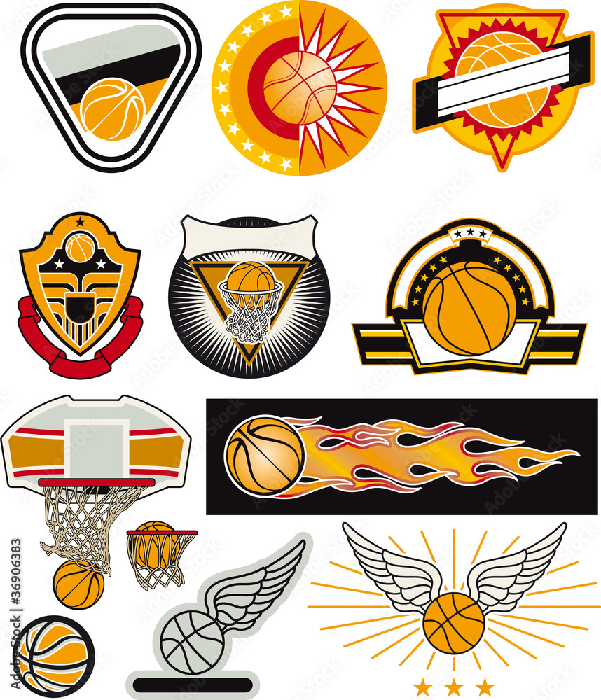 Fototapeta premium basketball vector badges