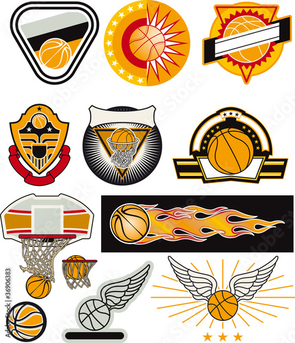 basketball vector badges