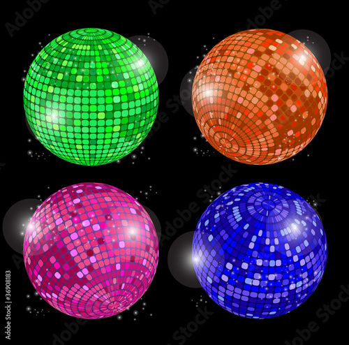 Set of disco balls