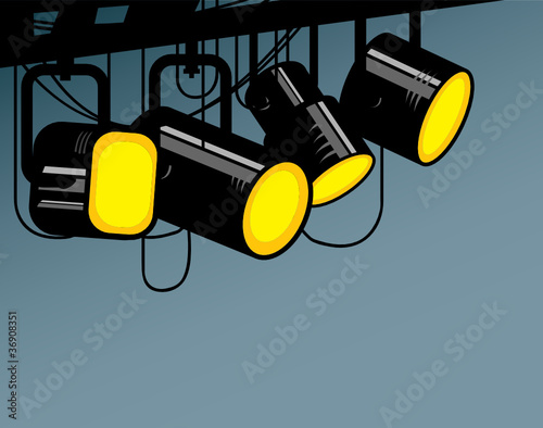 Stage light, vector illustration