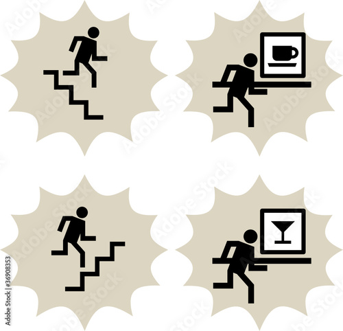 Lot of train station icon, vector illustration