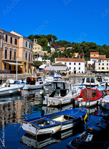 Adriatic town of Veli Losinj harbor