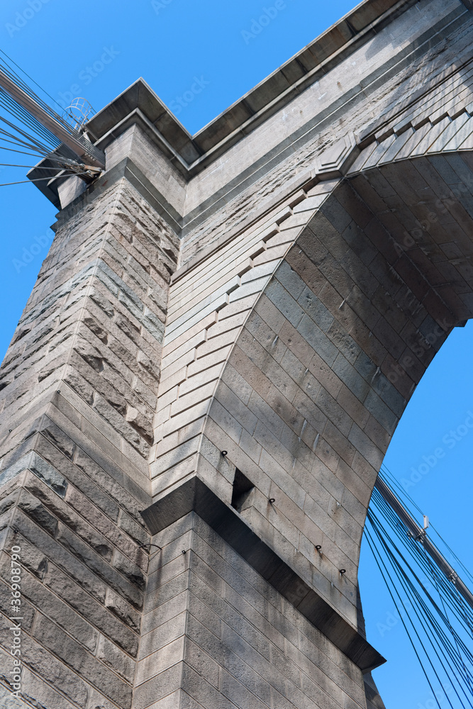 Bearing of Brooklyn Bridge in New York Bearing of Brooklyn Bridge in New York