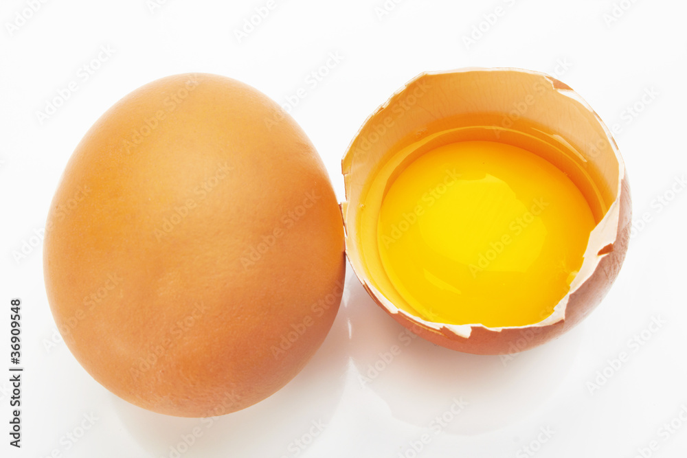 Two brown eggs