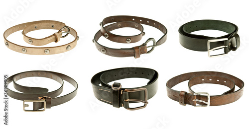 Obraz na płótnie leather belts
