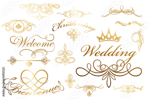 Useful calligraphic elements to embellish layouts