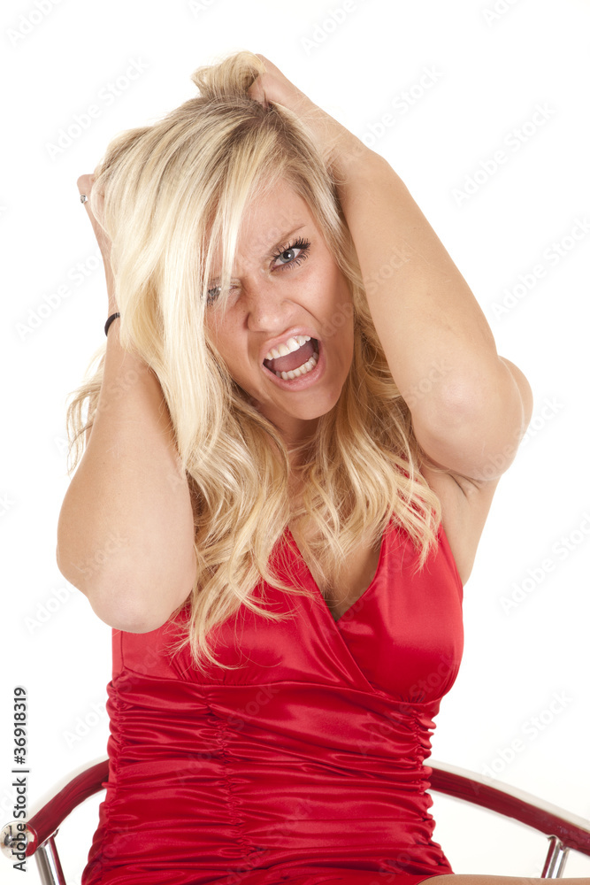 Fototapeta premium anger woman red mean