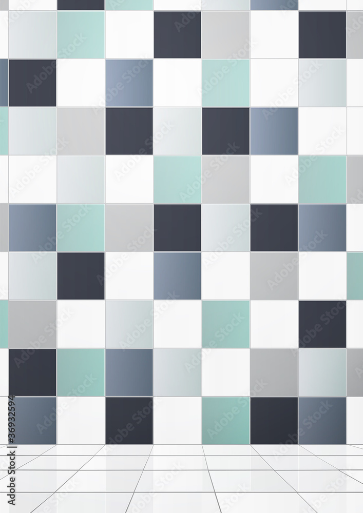Plancher_Carreaux_Vert_Noir