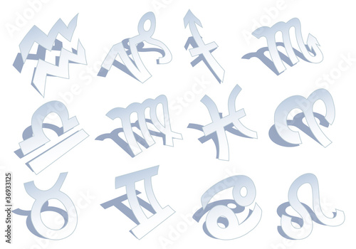 zodiac signs, vector