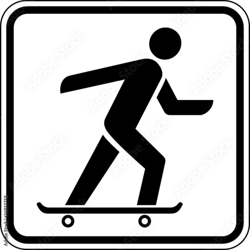 Skateboard fahren Schild Zeichen Symbol Grafik
