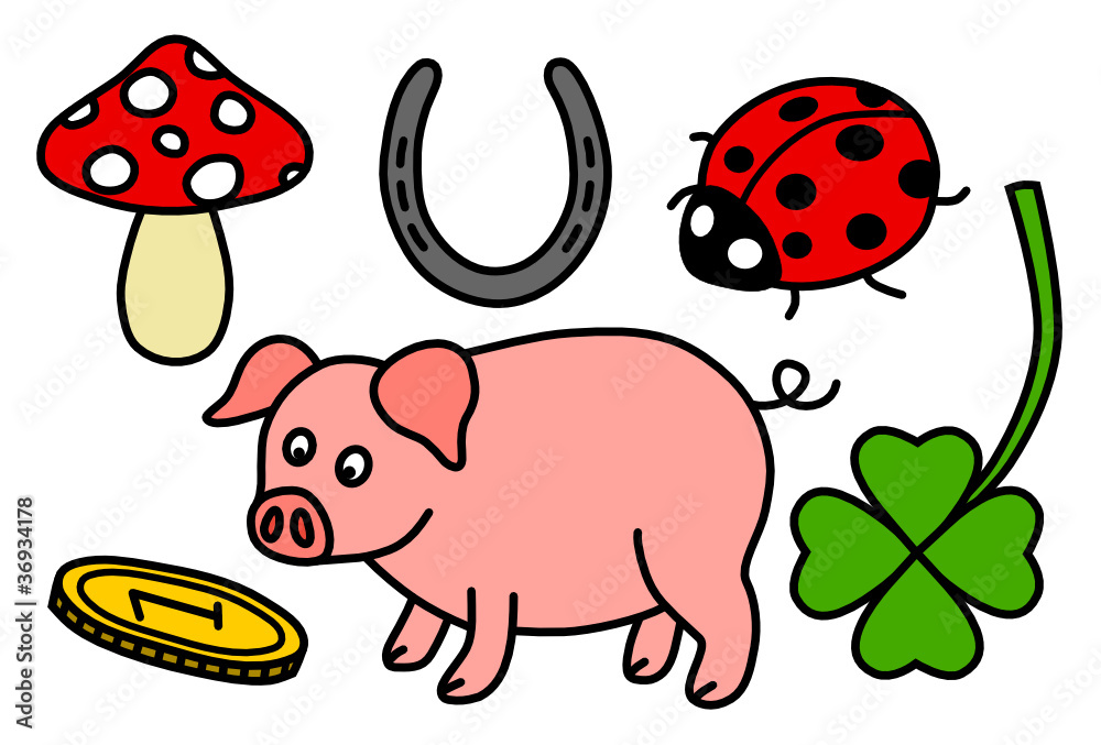 glücksbringer Stock-Vektorgrafik | Adobe Stock