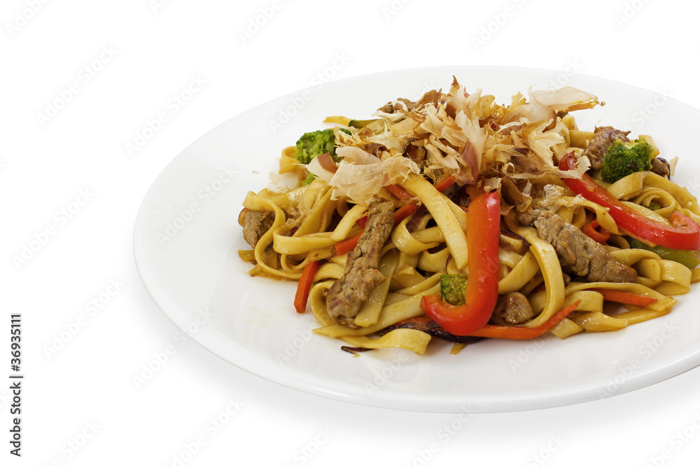 Spaghetti on a plate