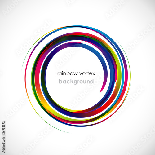 Rainbow Vortex Background # Vector photo