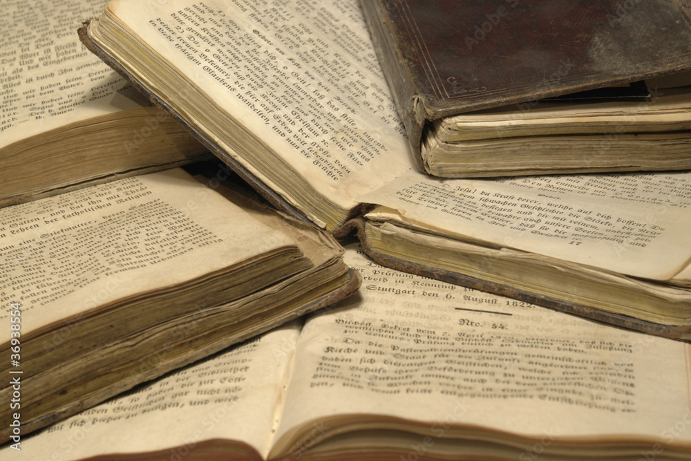 Obraz premium stack of historic books