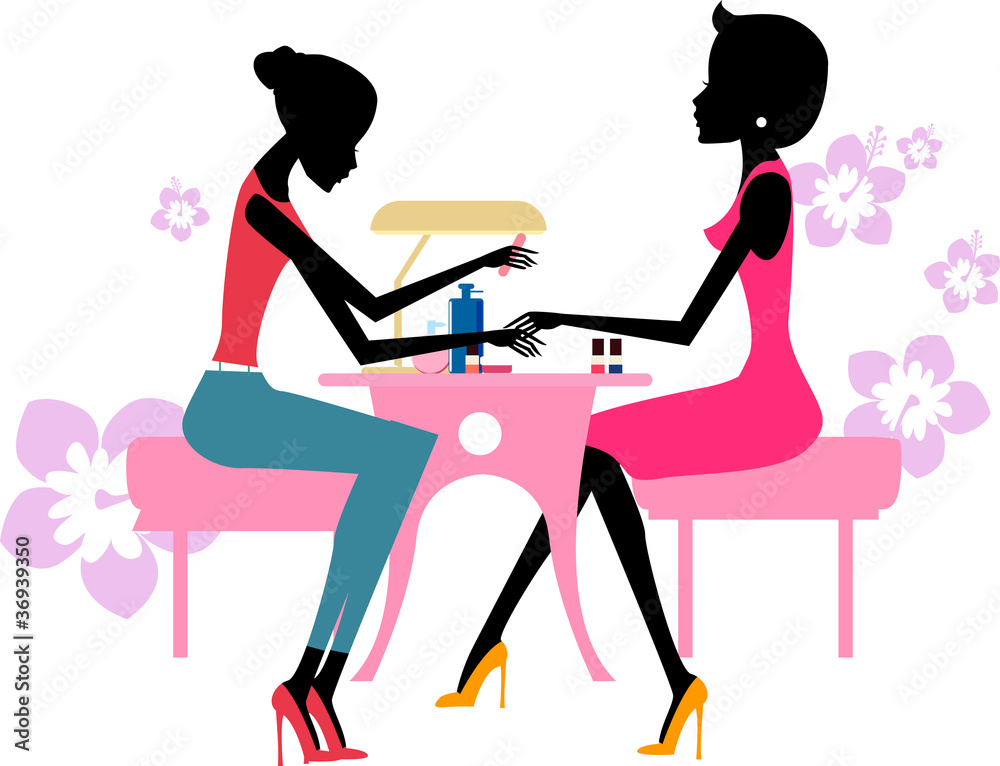 girls with nail polish showing feet