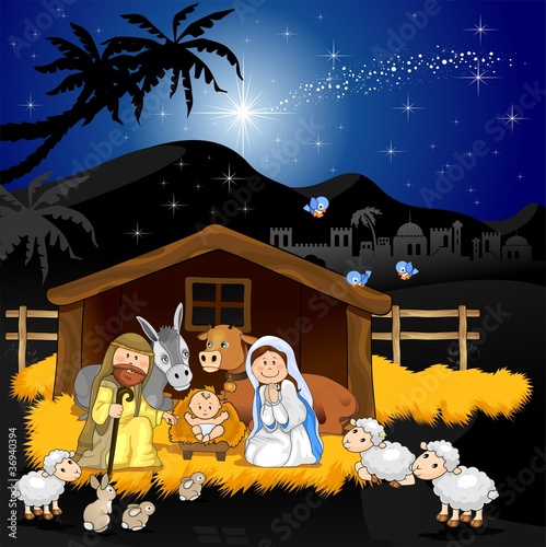 Presepe famiglia felice