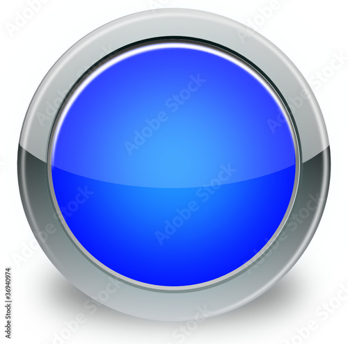 Pulsante azzurro vuoto (vettoriale)