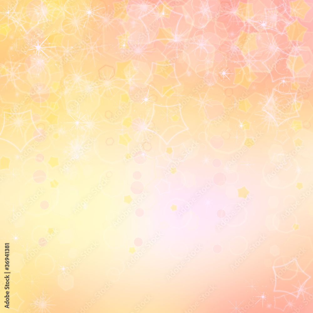Golden and red festive Christmas background with abstract lights