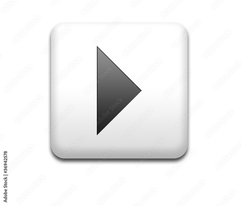 Boton cuadrado blanco multimedia play Boton cuadrado blanco multimedia play