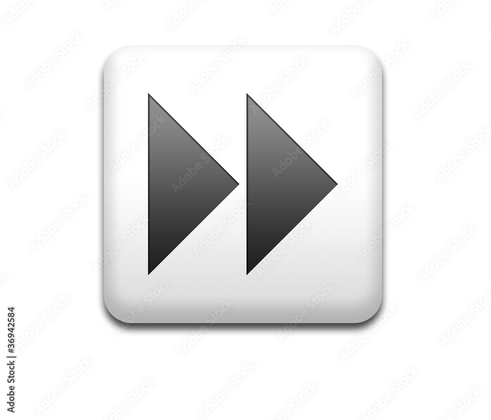 Boton cuadrado blanco multimedia adelantar deprisa Boton cuadrado blanco multimedia adelantar deprisa
