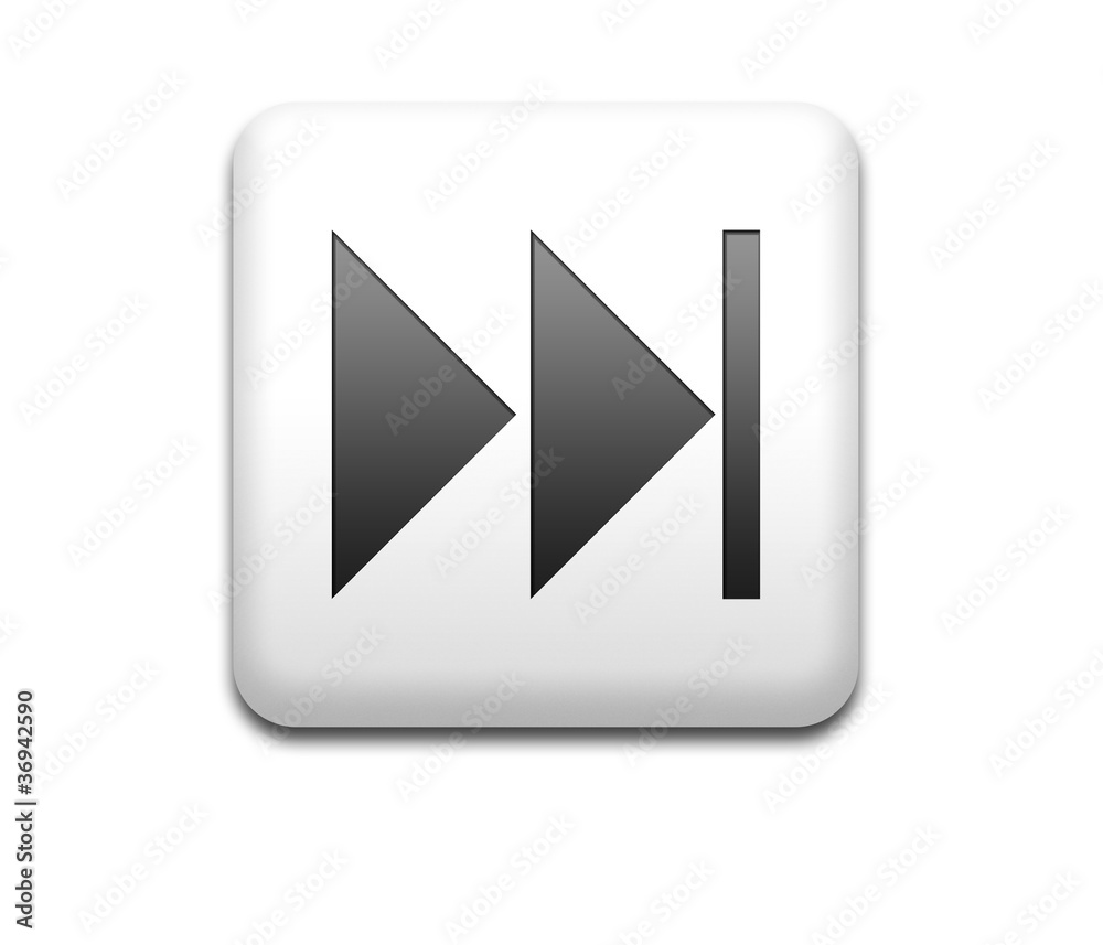 Boton cuadrado blanco multimedia flechas salto ultimo Boton cuadrado blanco multimedia flechas salto ultimo