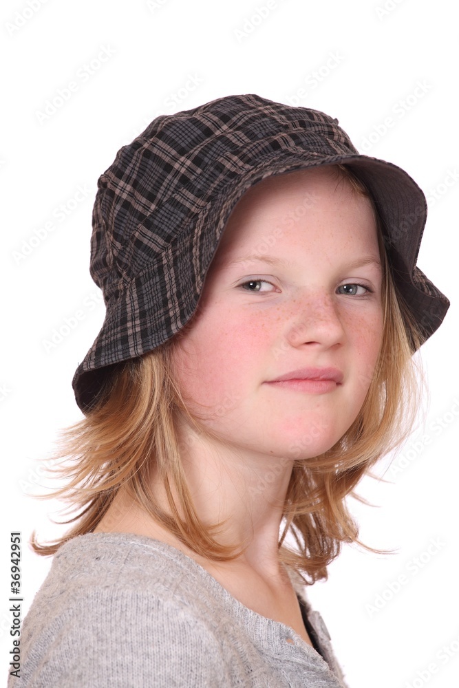 Junges Mädchen mit Hut Junges Mädchen mit Hut