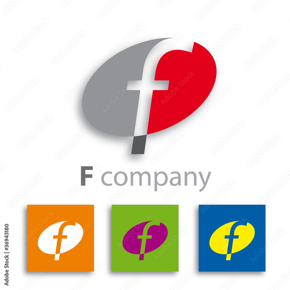 Oval Logo initial letter F # Vector Oval Logo initial letter F # Vector