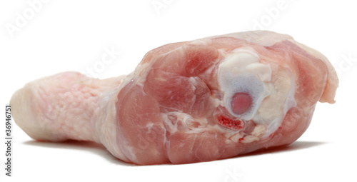Raw chicken leg