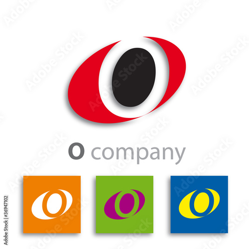 Oval Logo initial letter O and 0 # Vector