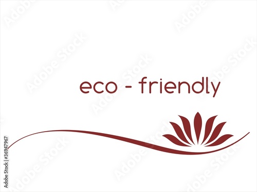 Fototapeta Naklejka Na Ścianę i Meble -  water lily , Eco friendly business logo design