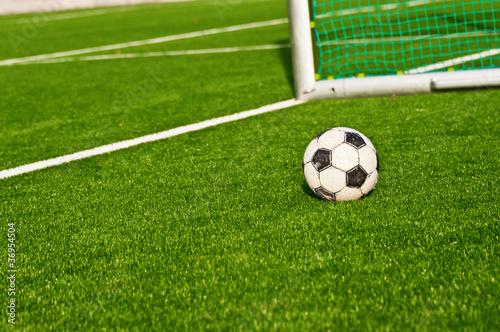 Soccer ball football goals backgraund