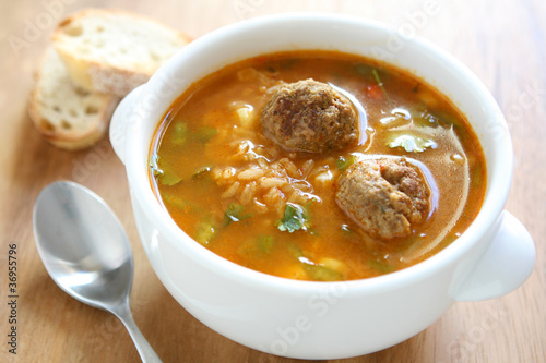 Spicy Meatball Soup