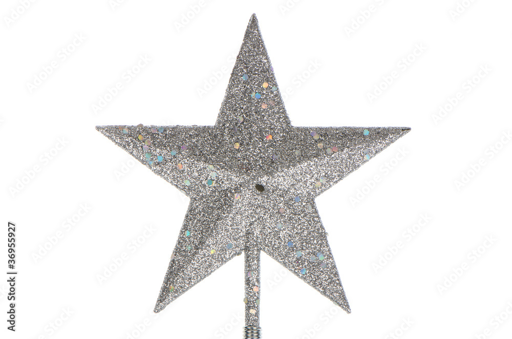 Silver Christmas star Silver Christmas star