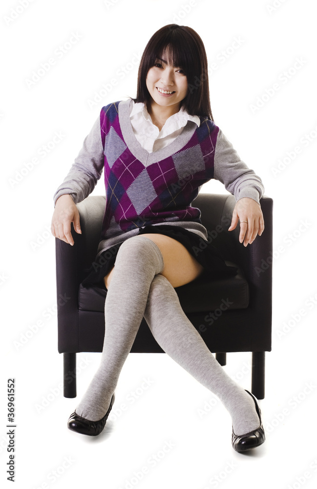 Chinese school girl portrait. Chinese school girl portrait.