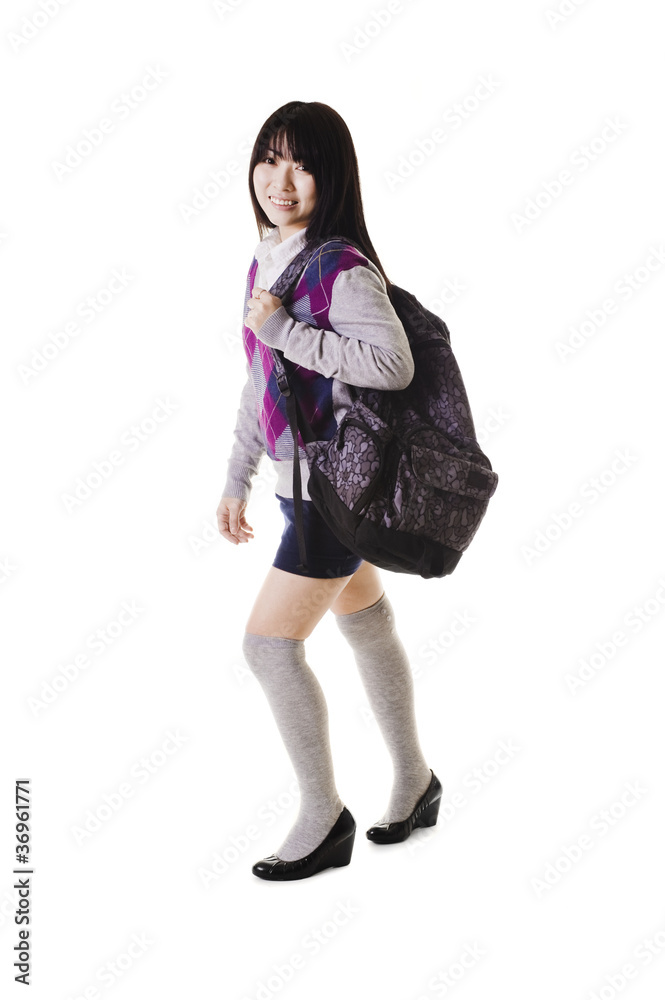 Chinese school girl portrait. Chinese school girl portrait.
