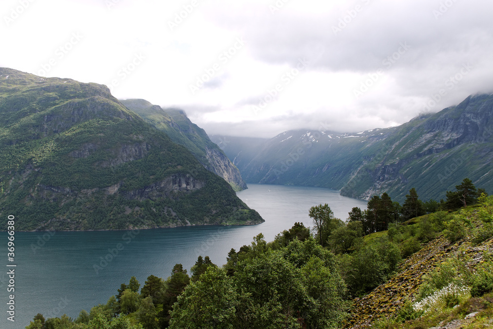 Norwegian fjord. Norwegian fjord.
